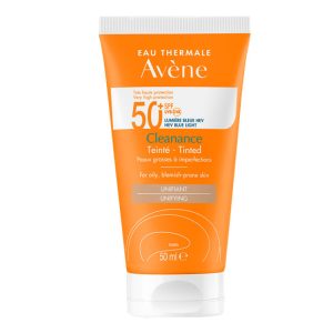 AVENE - cleanance solaire tinted SPF 50+, 50ml, αντηλιακό με χρώμα για ακμή